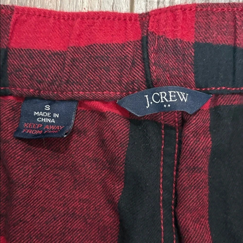 J. Crew Red Buffalo Check Plaid Flannel Pajama Small